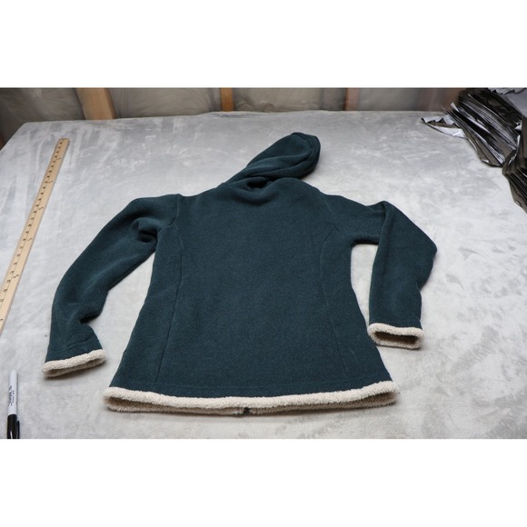 Kuhl Jacket Girls XL Green Apres Full Zip Fleece Sweater Hiking Travel Warm Soft - Picture 7 of 11